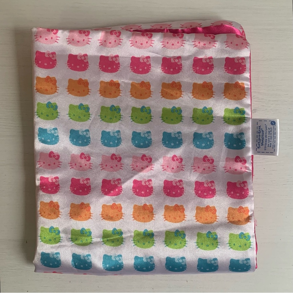 Build a Bear BABW Hello Kitty Satin Blanket
